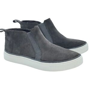 TOMS Bryce Slip On Sneakers | Gray Suede | Mid-Top Shoes Booties W 8
